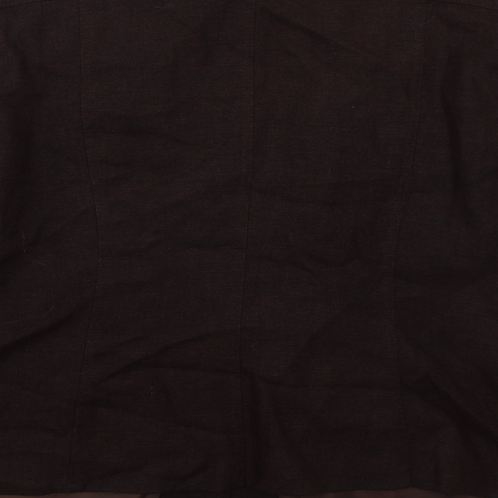 Wallis Womens Brown Jacket Size 20 Button