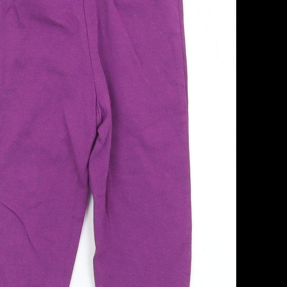 akr kids Girls Purple Cotton Capri Leggings Size 6-9 Months - 6 months