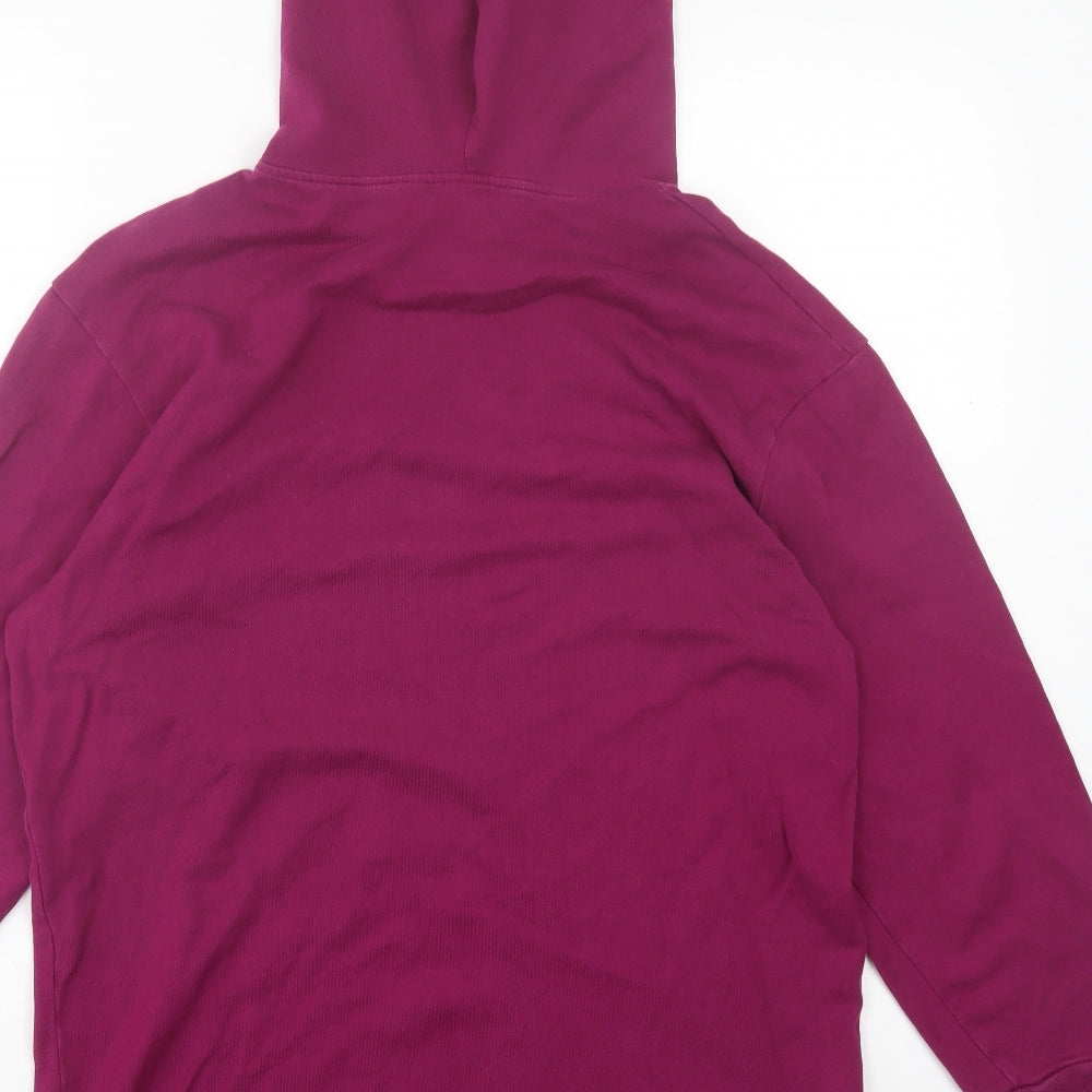 Zara Womens Purple Cotton Pullover Hoodie Size S Pullover