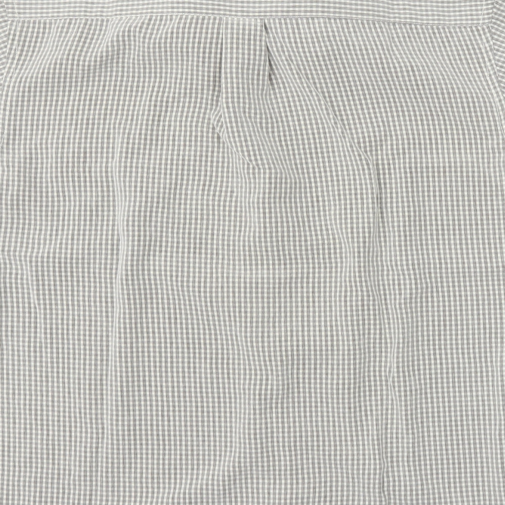 MX Active Mens Green Plaid Polyester Button-Up Size M Collared