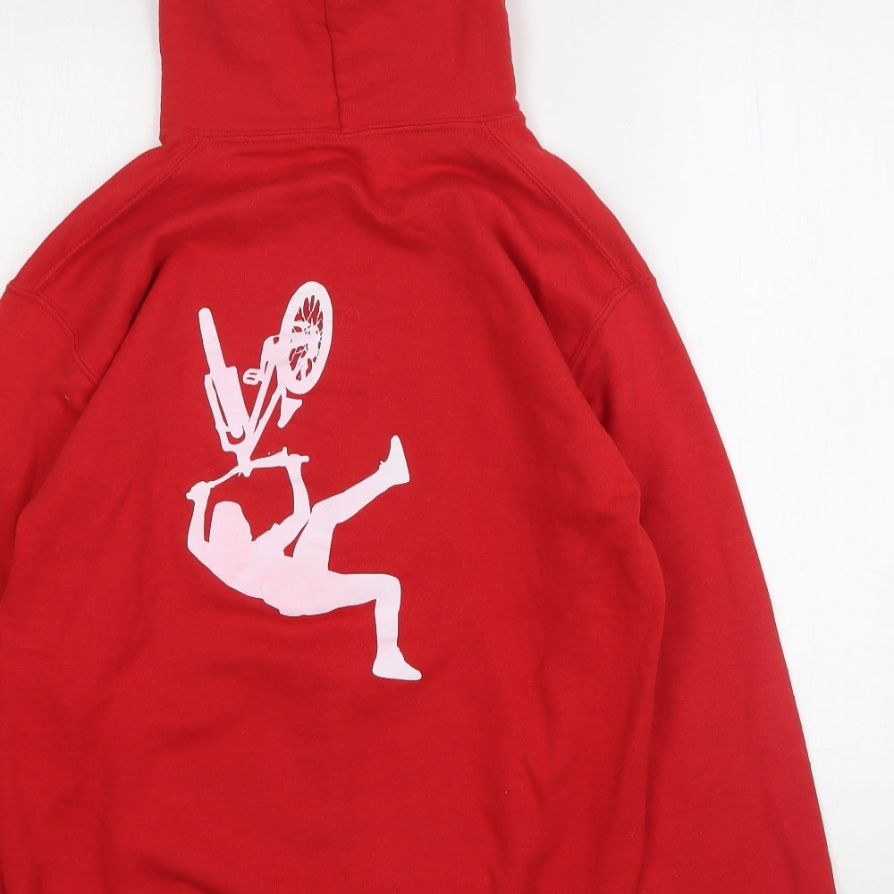 Gildan Mens Red Cotton Pullover Hoodie Size S - Deadpool
