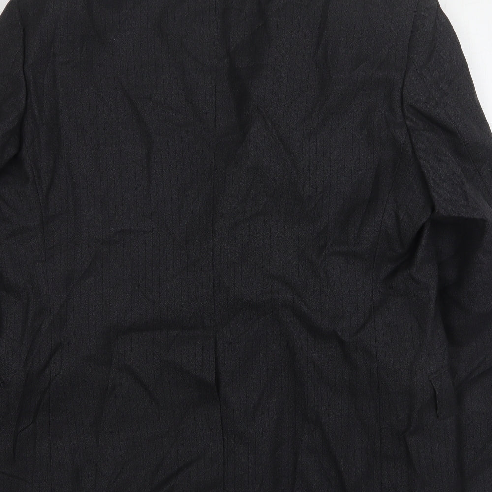 Jackson The Tailor Mens Grey Striped Polyester Jacket Suit Jacket Size 44