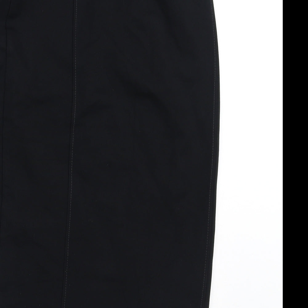 Preworn Womens Black Polyester Straight & Pencil Skirt Size 30 in