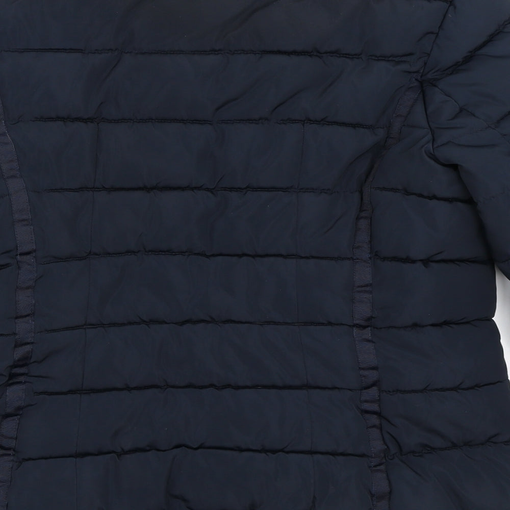 Carla F. Womens Black Puffer Jacket Blazer Size 8