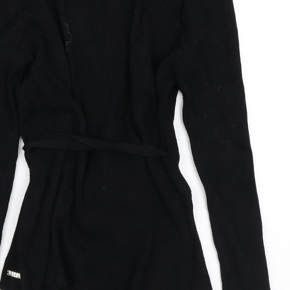 Lipsy Womens Black Round Neck Viscose Cardigan Jumper Size 12