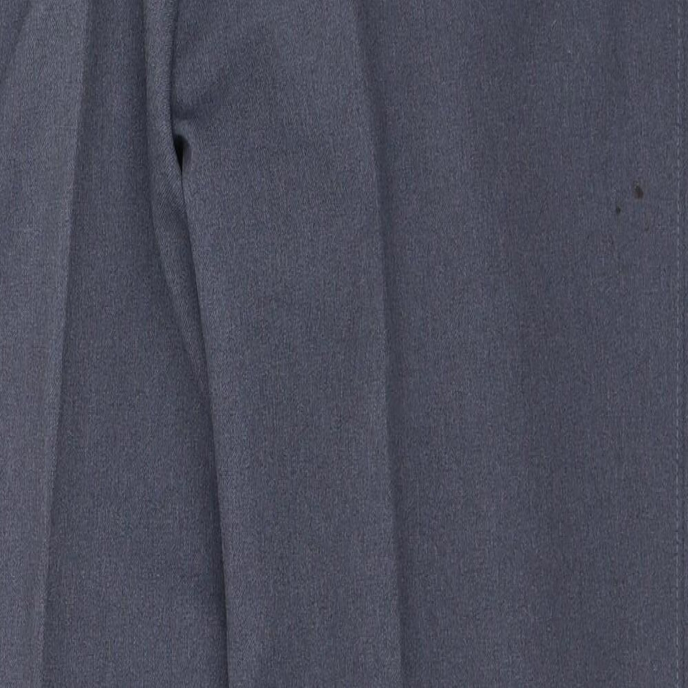 Saint Mitchel Womens Blue Polyester Trousers Size 36 in L31 in Regular Button