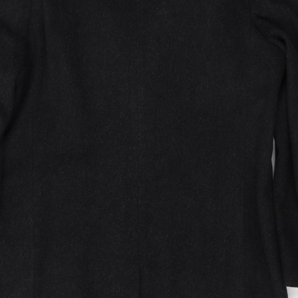 John Clarendon Mens Black Pea Coat Coat Size 44 Button