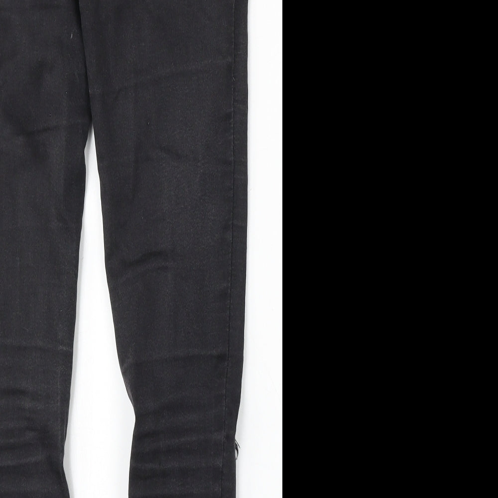 New Look Womens Black Cotton Skinny Jeans Size 8 L26 in Regular Button