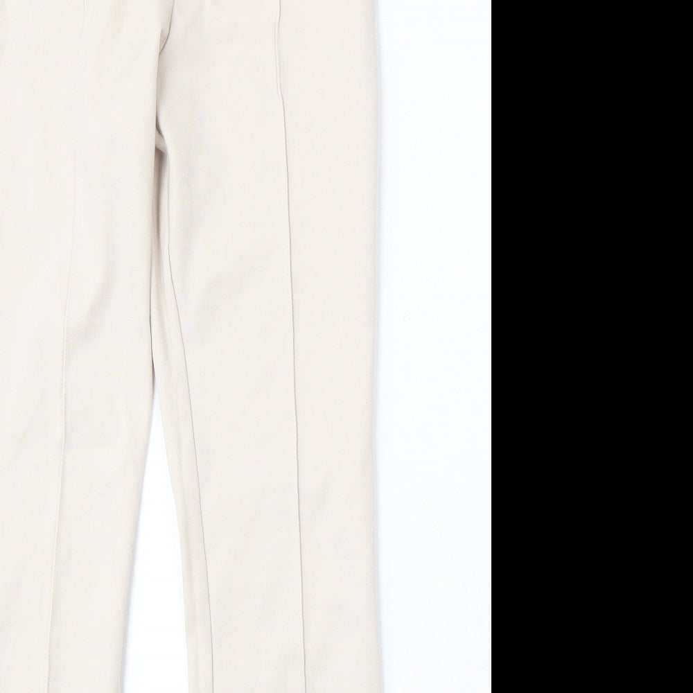 Stradivarius Womens Beige Viscose Flared Jeans Size L L26 in Regular