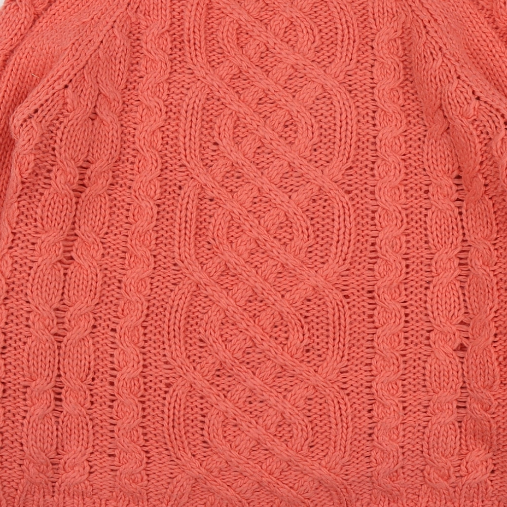 Atmosphere Womens Orange Round Neck Acrylic Pullover Jumper Size 16