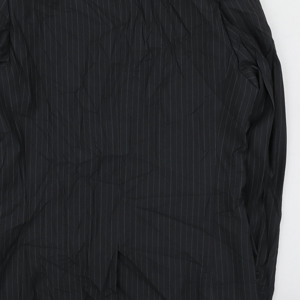 Butlera and Webb Mens Grey Striped Polyester Jacket Suit Jacket Size 38