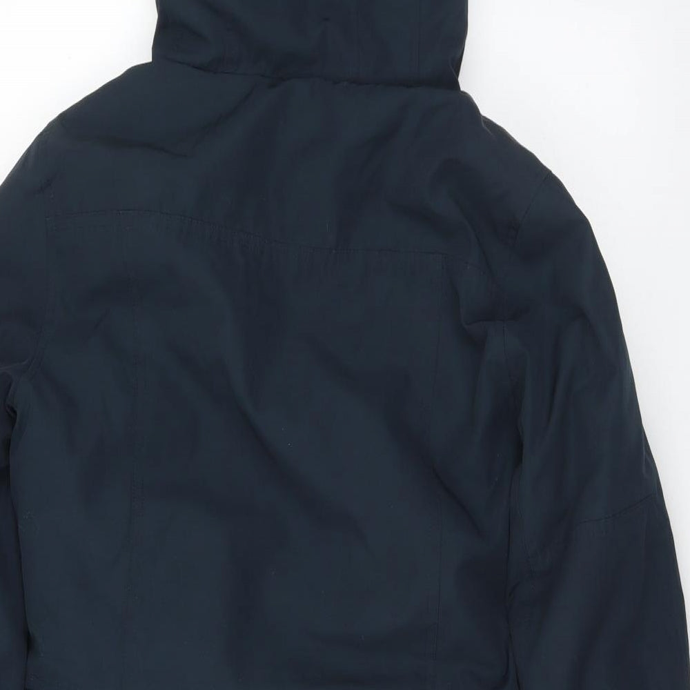 Bien Bleu Womens Black Parka Coat Size S Zip