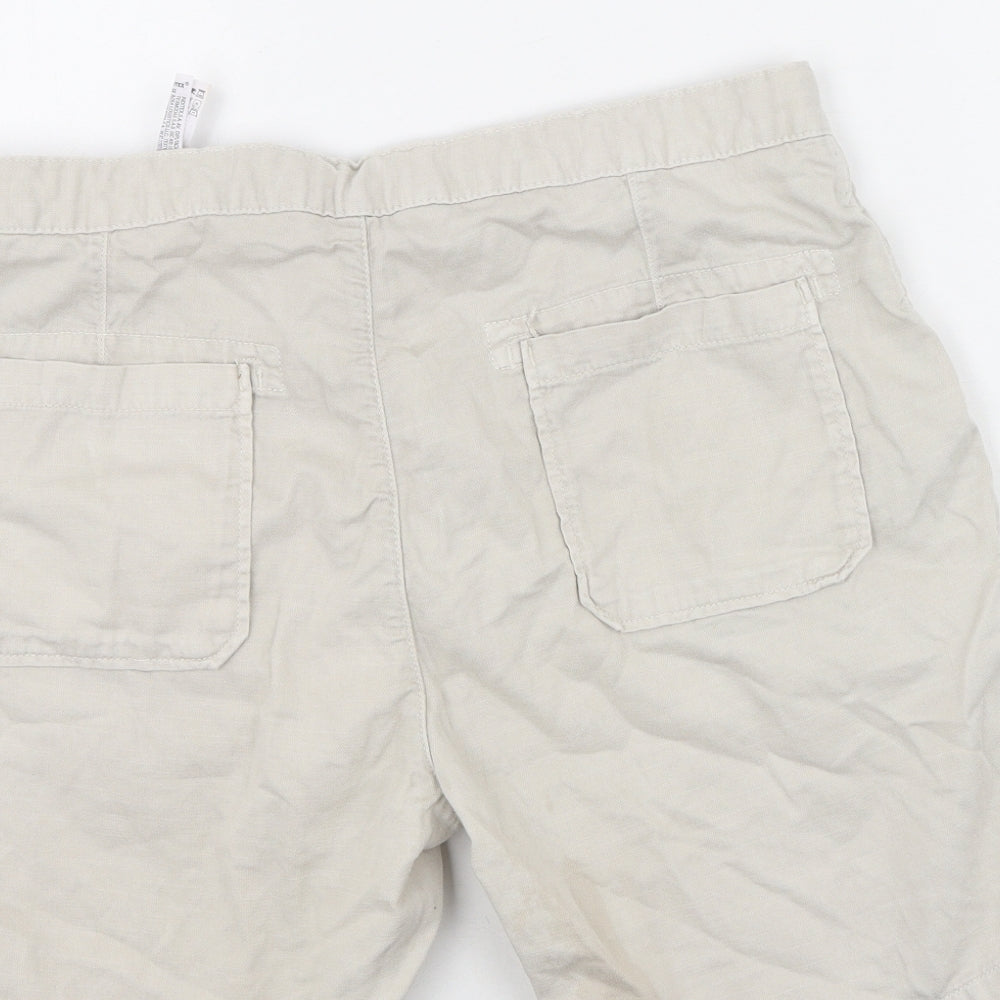Zara Mens Beige Cotton Chino Shorts Size 42 L7 in Regular