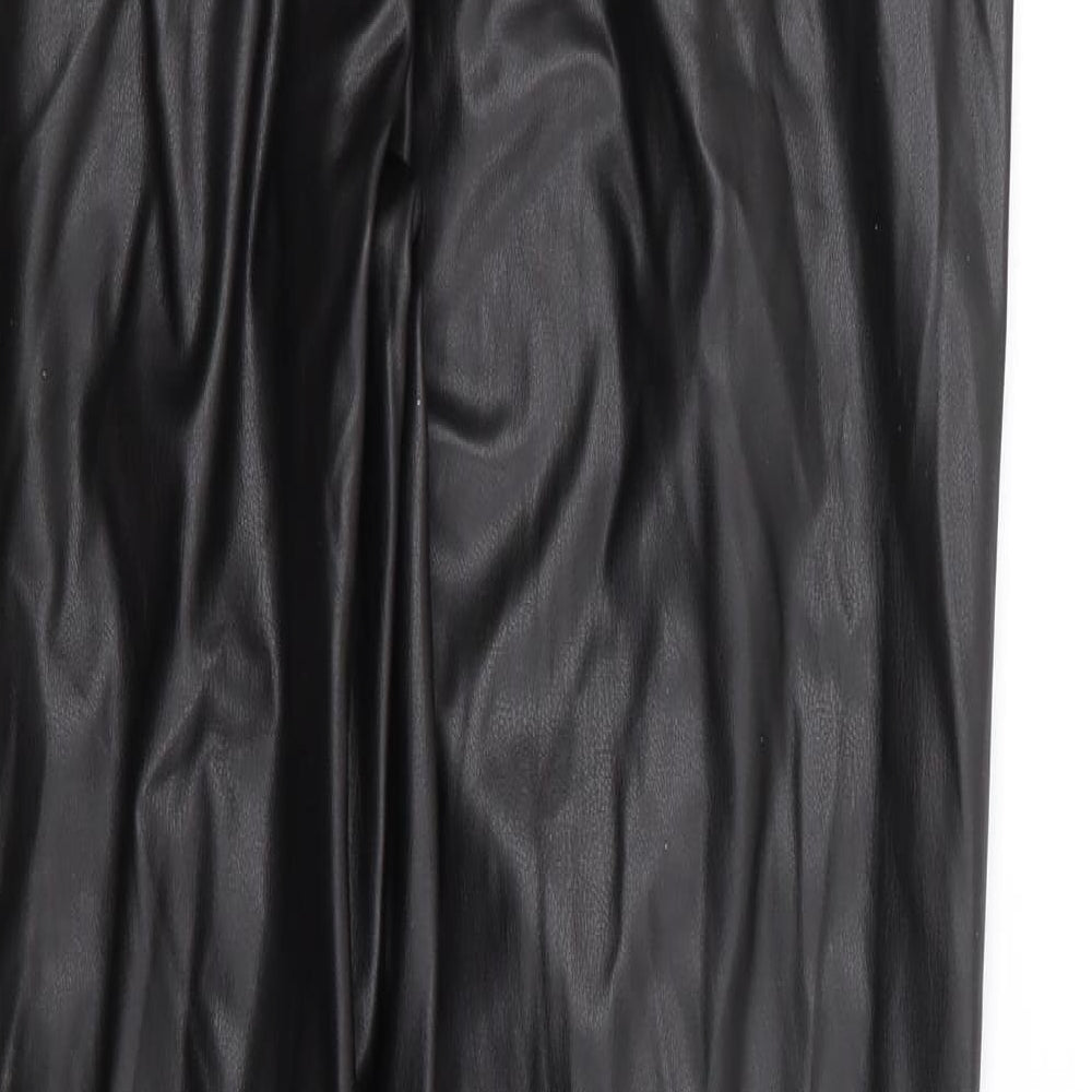 Primark Womens Black Polyester Trousers Size XS L28 in Regular