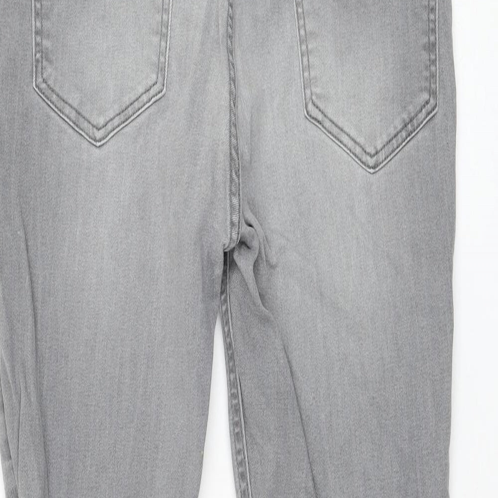 Bucks Couture Womens Grey Cotton Skinny Jeans Size 34 in L27 in Regular Zip