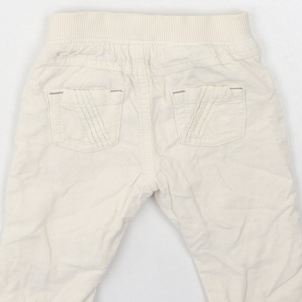 Marks and Spencer Girls Beige Cotton Cargo Trousers Size 3-6 Months