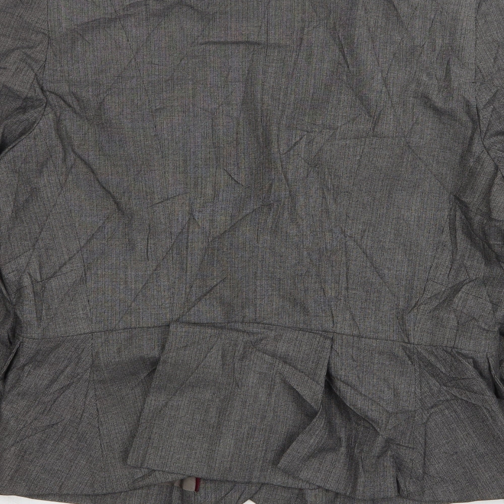 Warehouse Womens Grey Polyester Jacket Suit Jacket Size 14