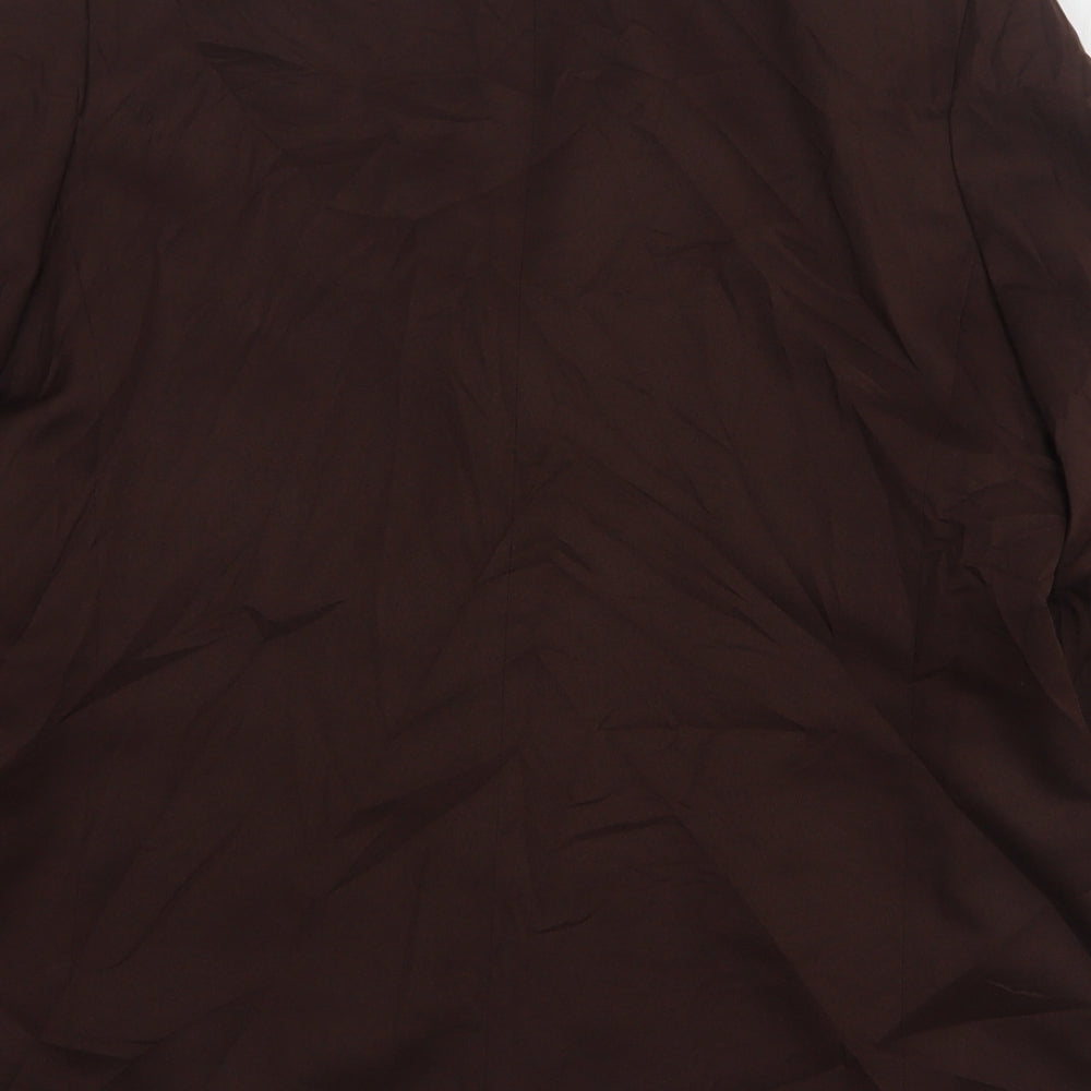 Slimma Womens Brown Polyester Jacket Suit Jacket Size 18