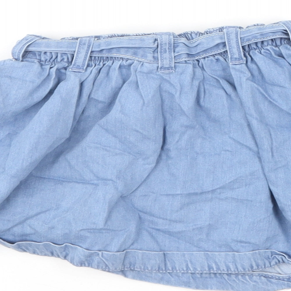 NEXT Girls Blue Cotton Skater Skirt Size 2-3 Years Regular