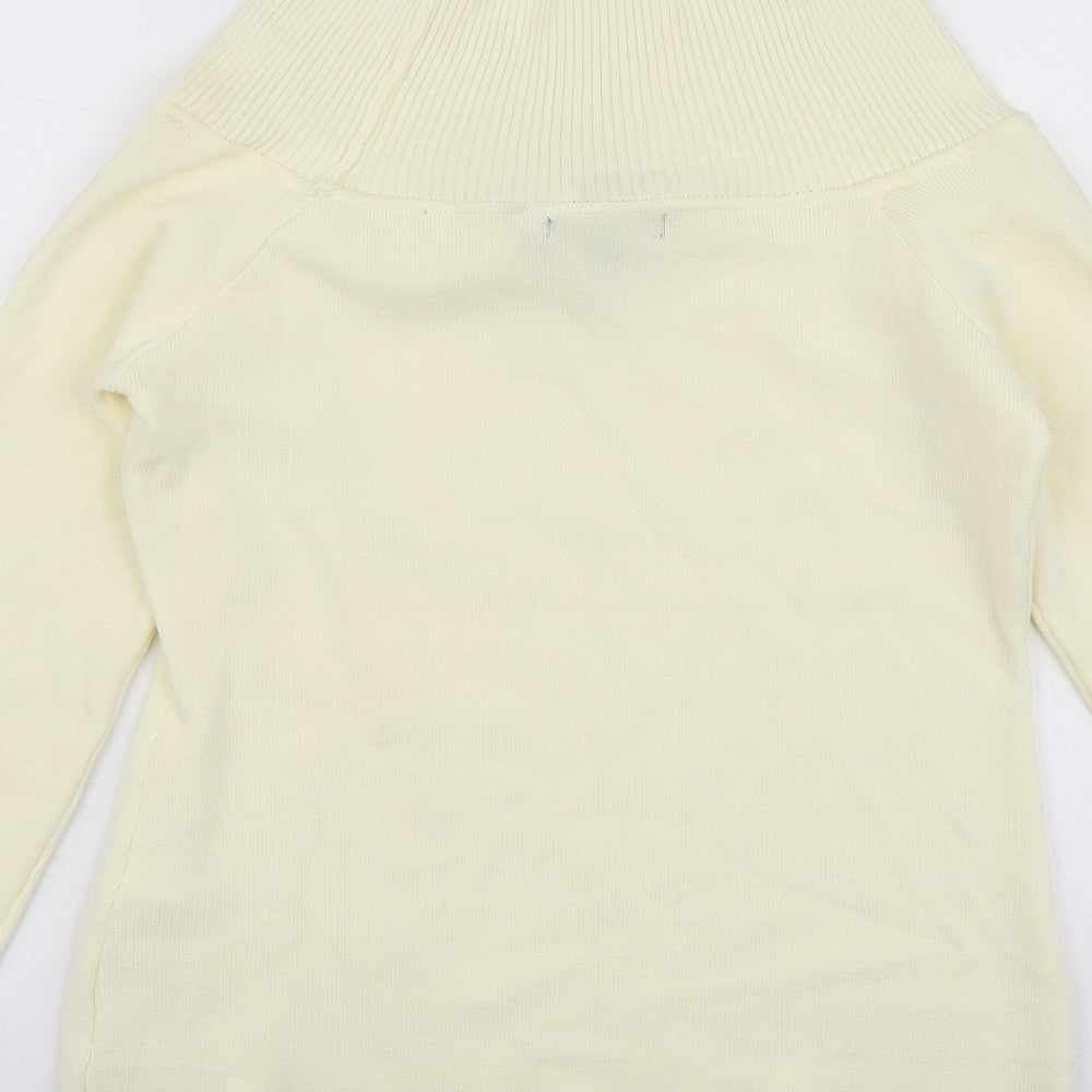 New Look Womens Yellow Square Neck Viscose Pullover Jumper Size 16
