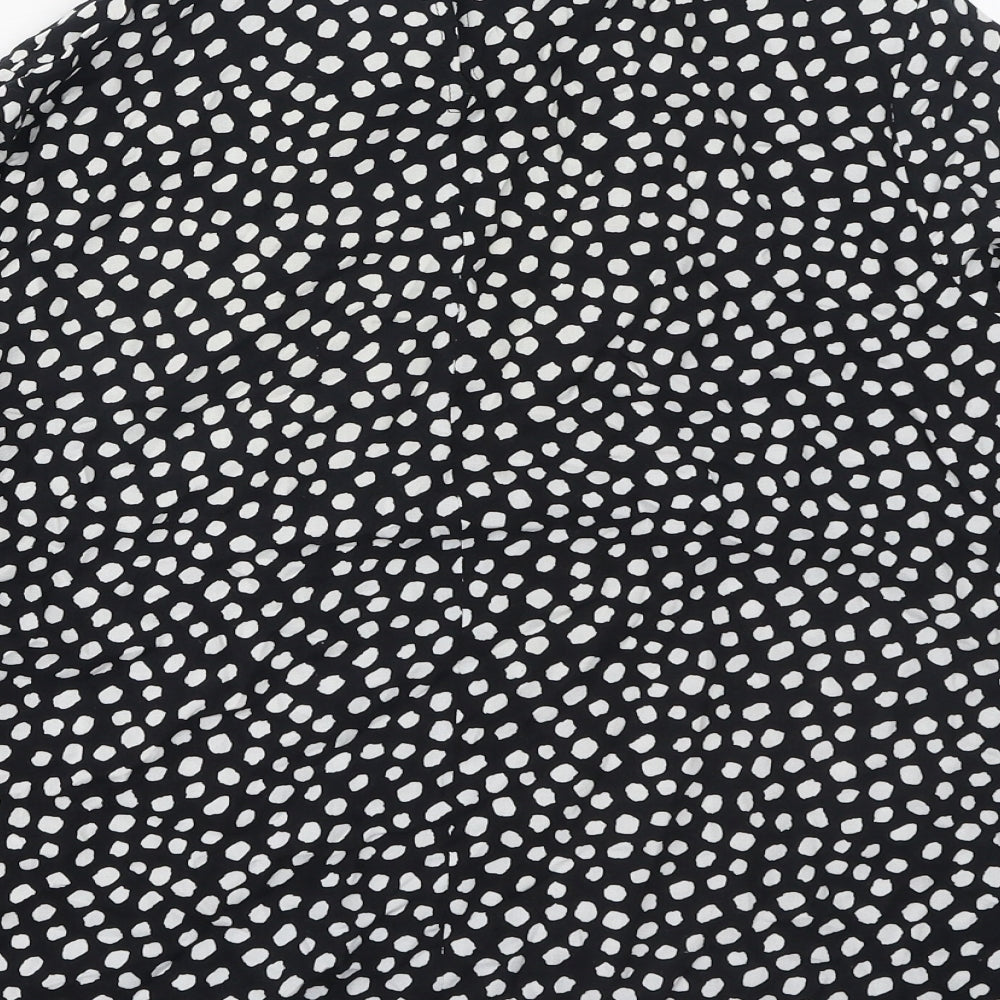Primark Womens Multicoloured Polka Dot Viscose Basic Blouse Size 14 High Neck