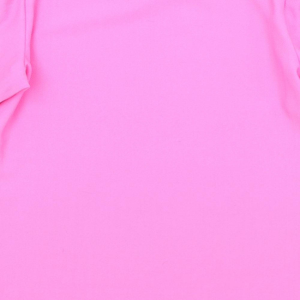 Savida Womens Pink Polyester Jersey T-Shirt Size S Round Neck