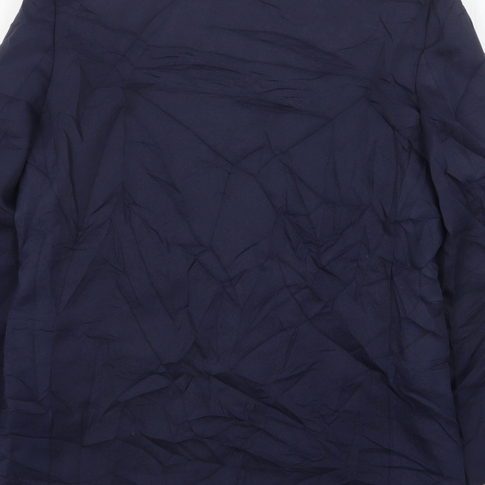 Imagination Womens Blue Polyester Jacket Suit Jacket Size 12
