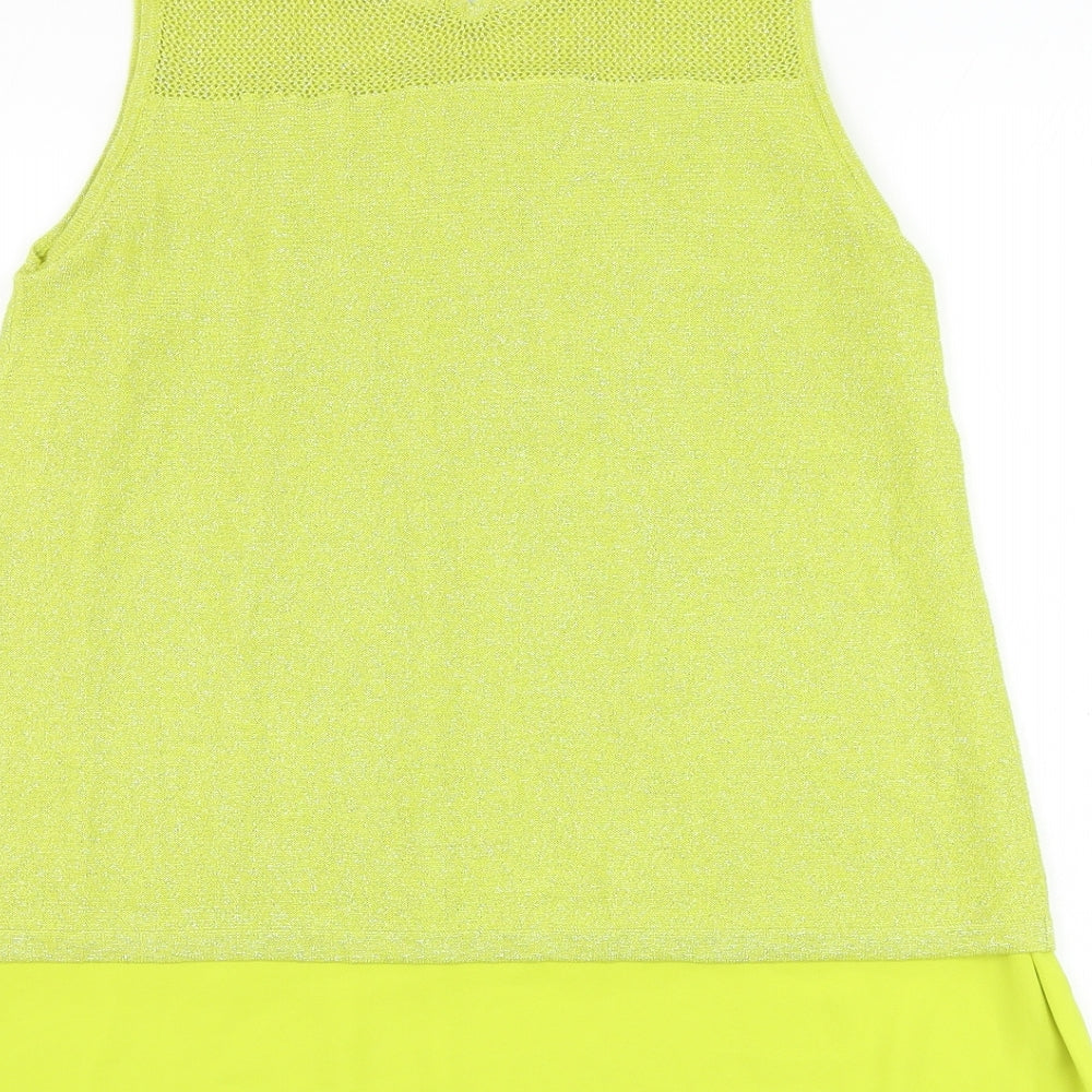 NEXT Womens Green Viscose Basic Tank Size 12 Round Neck
