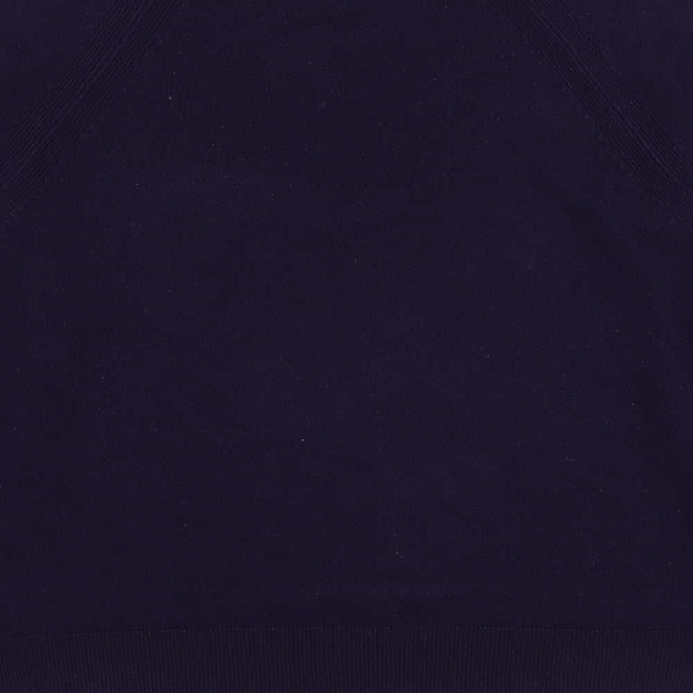 Marks and Spencer Womens Purple Round Neck Acrylic Pullover Jumper Size 12