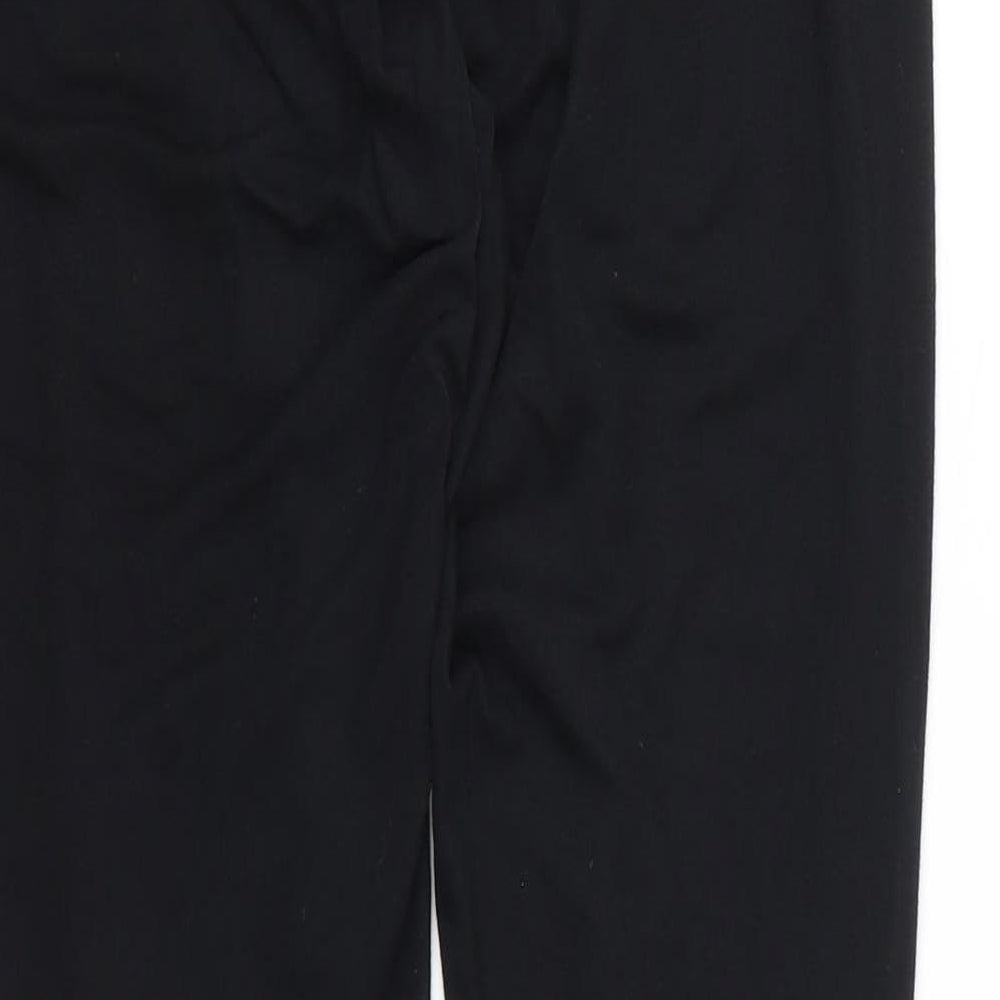 Brave Soul Womens Black Polyester Cropped Leggings Size S L27 in