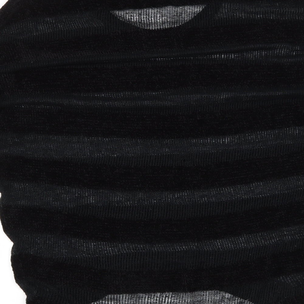 Topshop Womens Black Round Neck Cotton Pullover Jumper Size 8