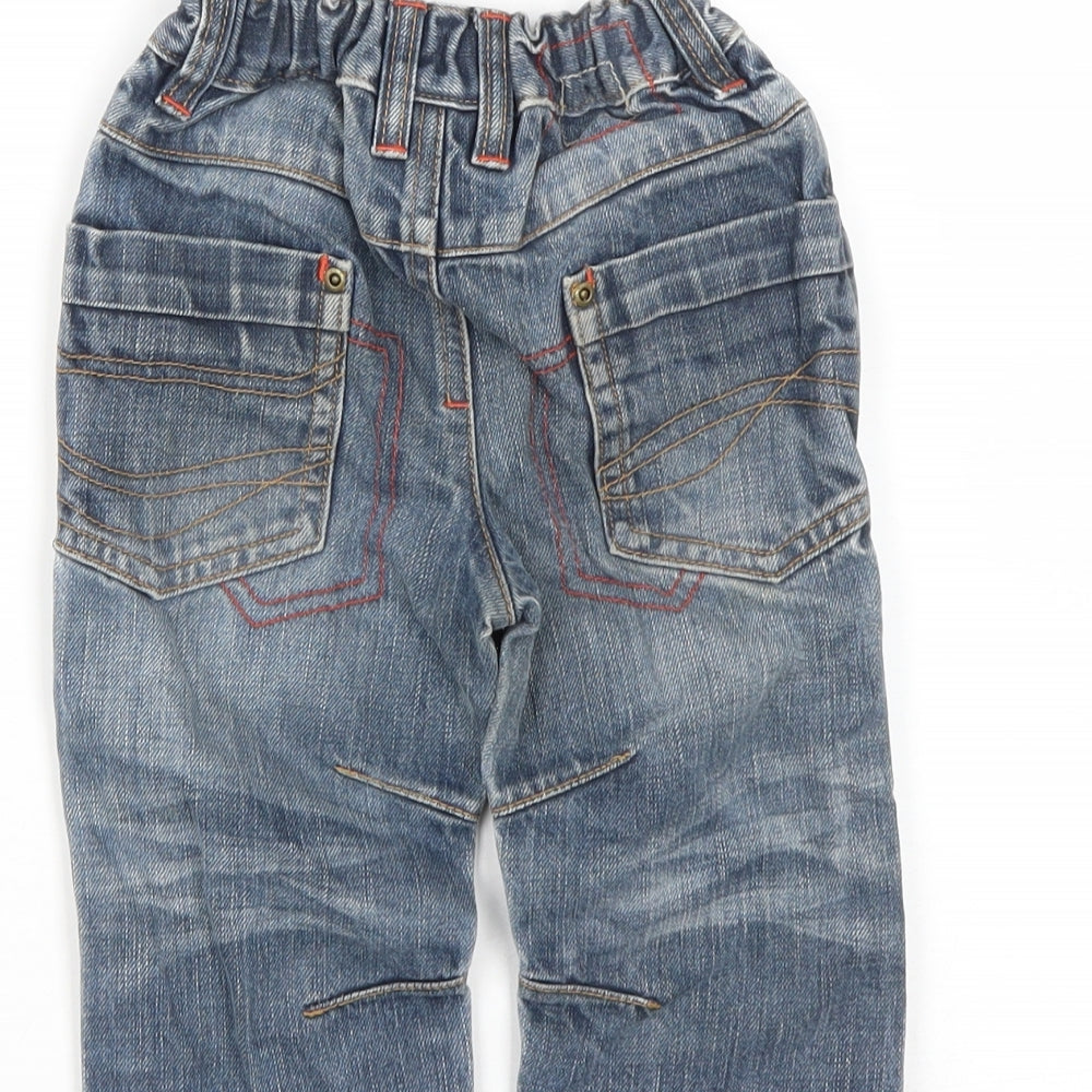 NEXT Boys Blue Cotton Jogger Jeans Size 12-18 Months Snap