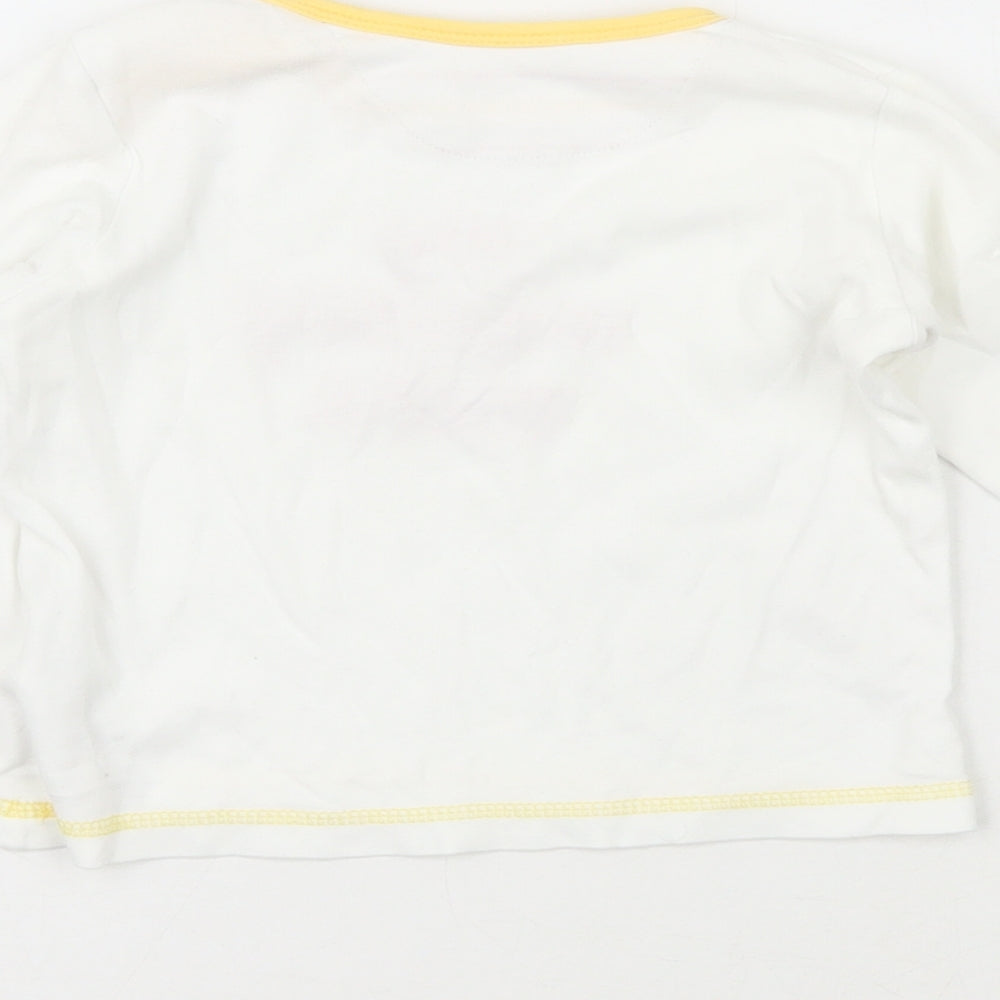 Preworn Girls White 100% Cotton Basic T-Shirt Size 9-12 Months Crew Neck - My Mummy Rocks