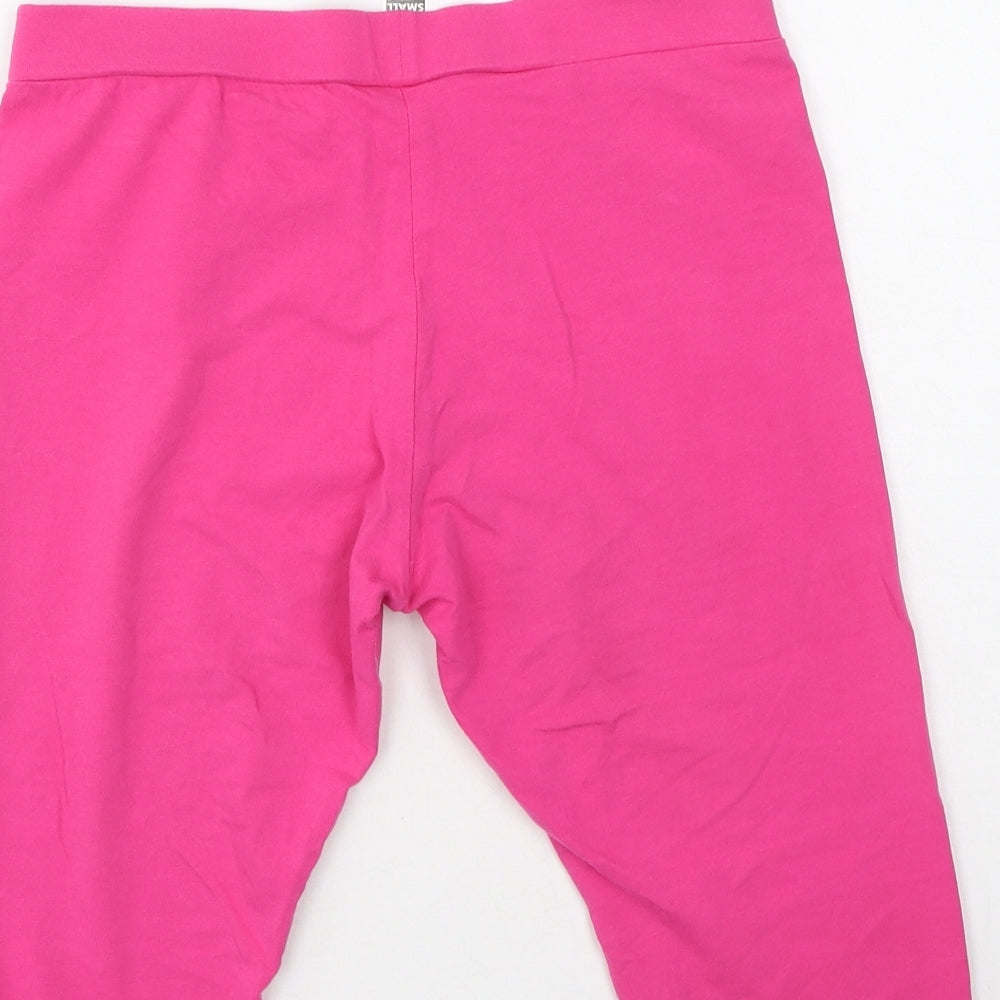 Dunnes Stores Womens Pink Cotton Cropped Leggings Size S L20 in