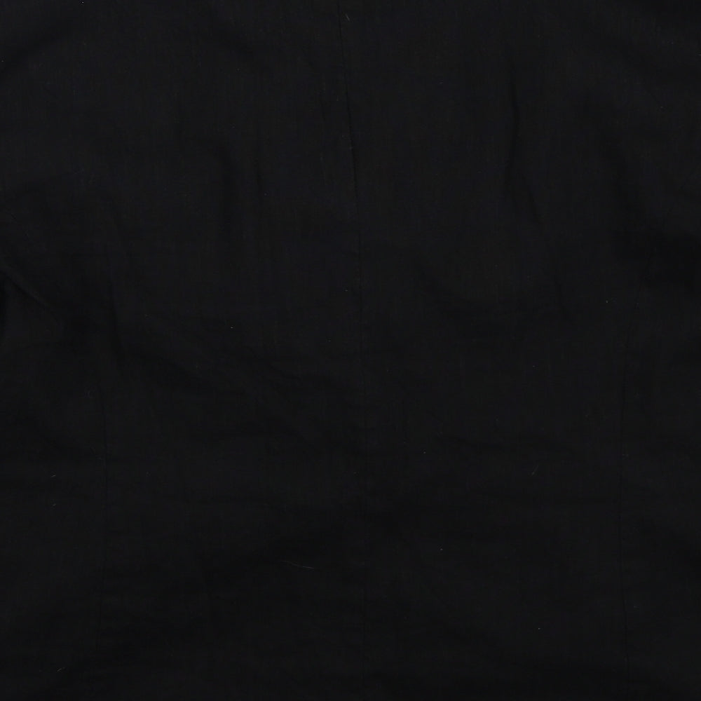 Marks and Spencer Womens Black Linen Jacket Suit Jacket Size 20