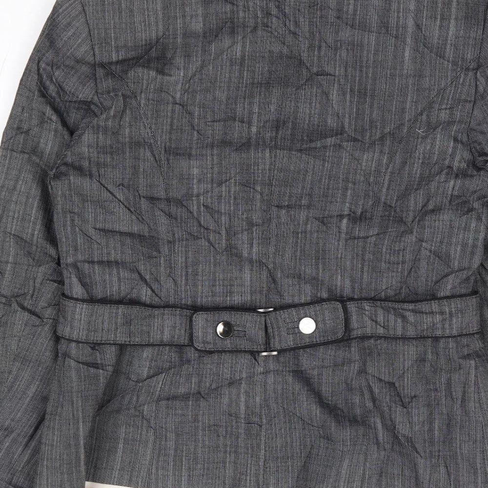 Kaliko Womens Grey Polyester Jacket Suit Jacket Size 8