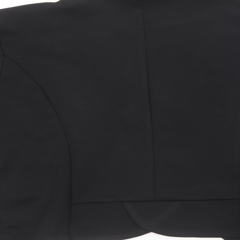 Elfin Womens Black V-Neck Cotton Cardigan Jumper Size M