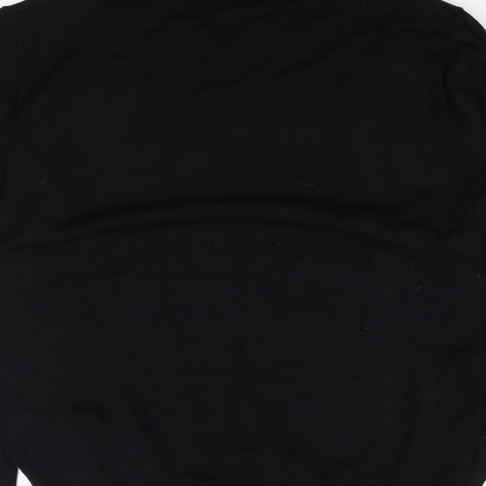 First Avenue Womens Black Roll Neck Viscose Pullover Jumper Size L