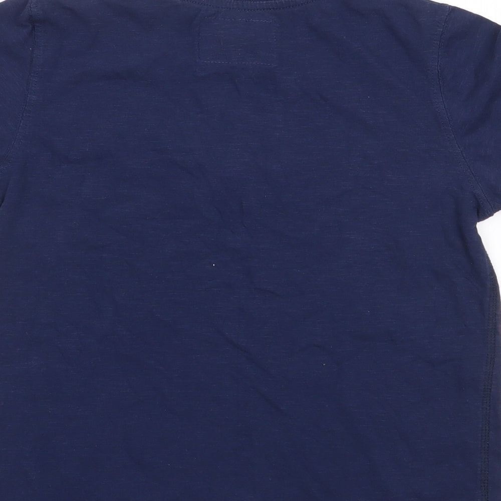 NEXT Boys Blue 100% Cotton Jersey T-Shirt Size 8 Years Crew Neck Pullover