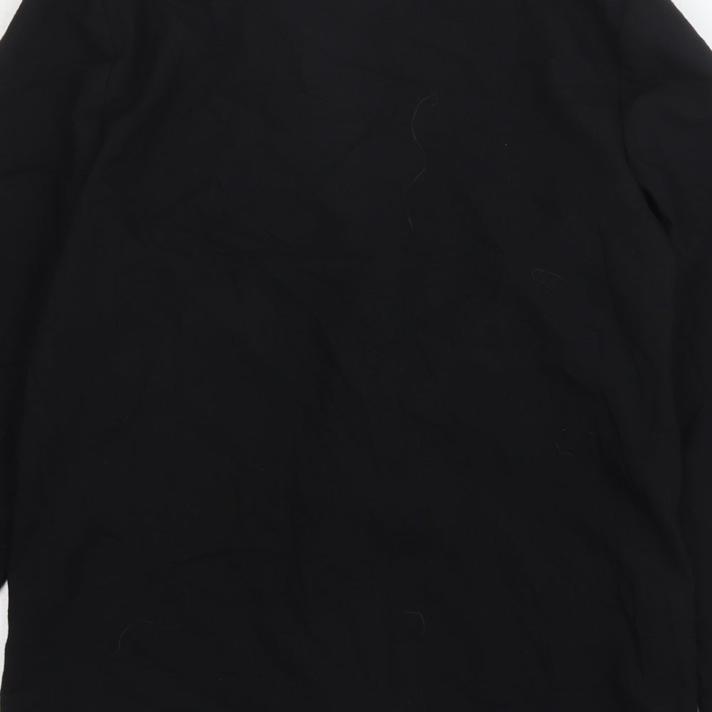 StMichael Womens Black Polyester Jacket Blazer Size 16