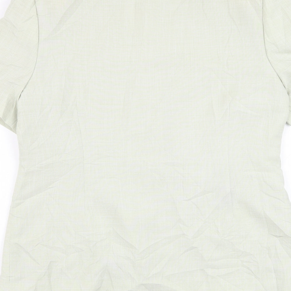 Isabella Womens Green Jacket Blazer Size 14 Button