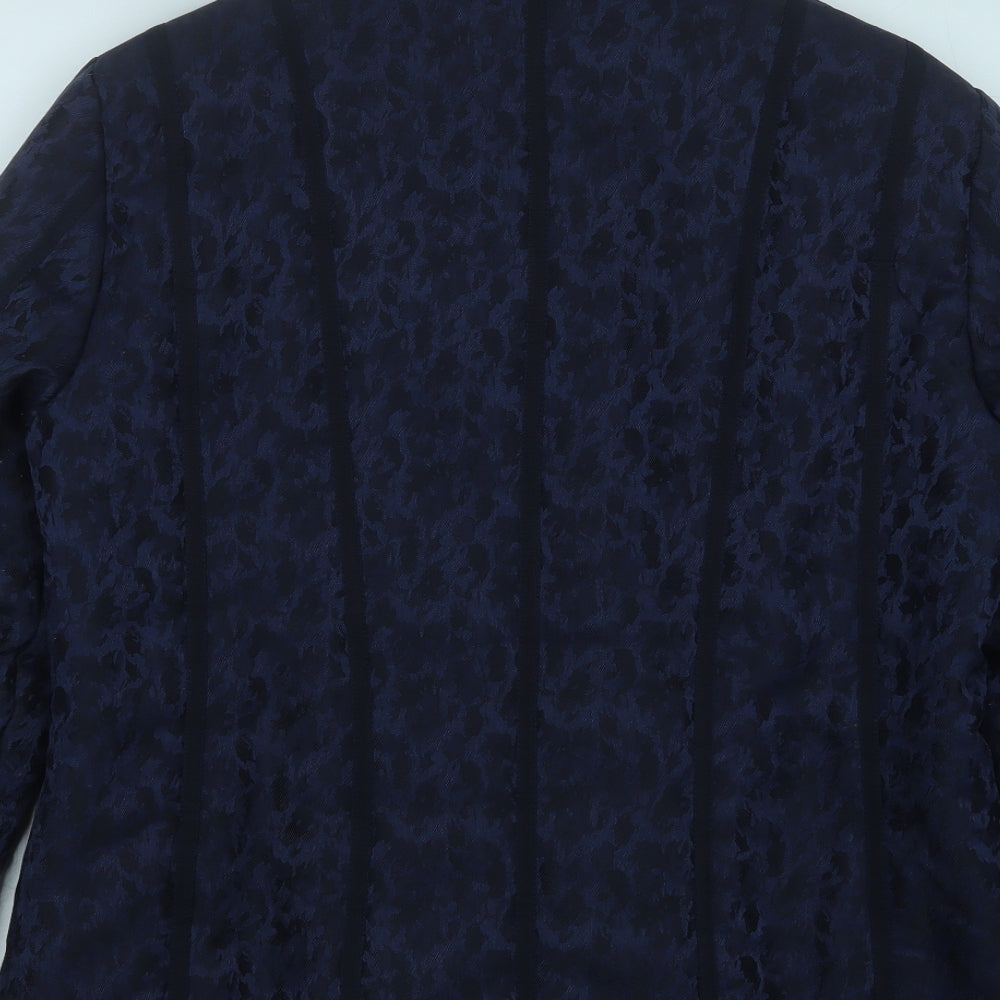 ANNA ROSE Womens Blue Floral Jacket Size 16