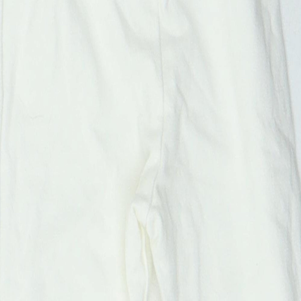 Dunnes Stores Girls White Cotton Jogger Leggings Size 3-6 Months