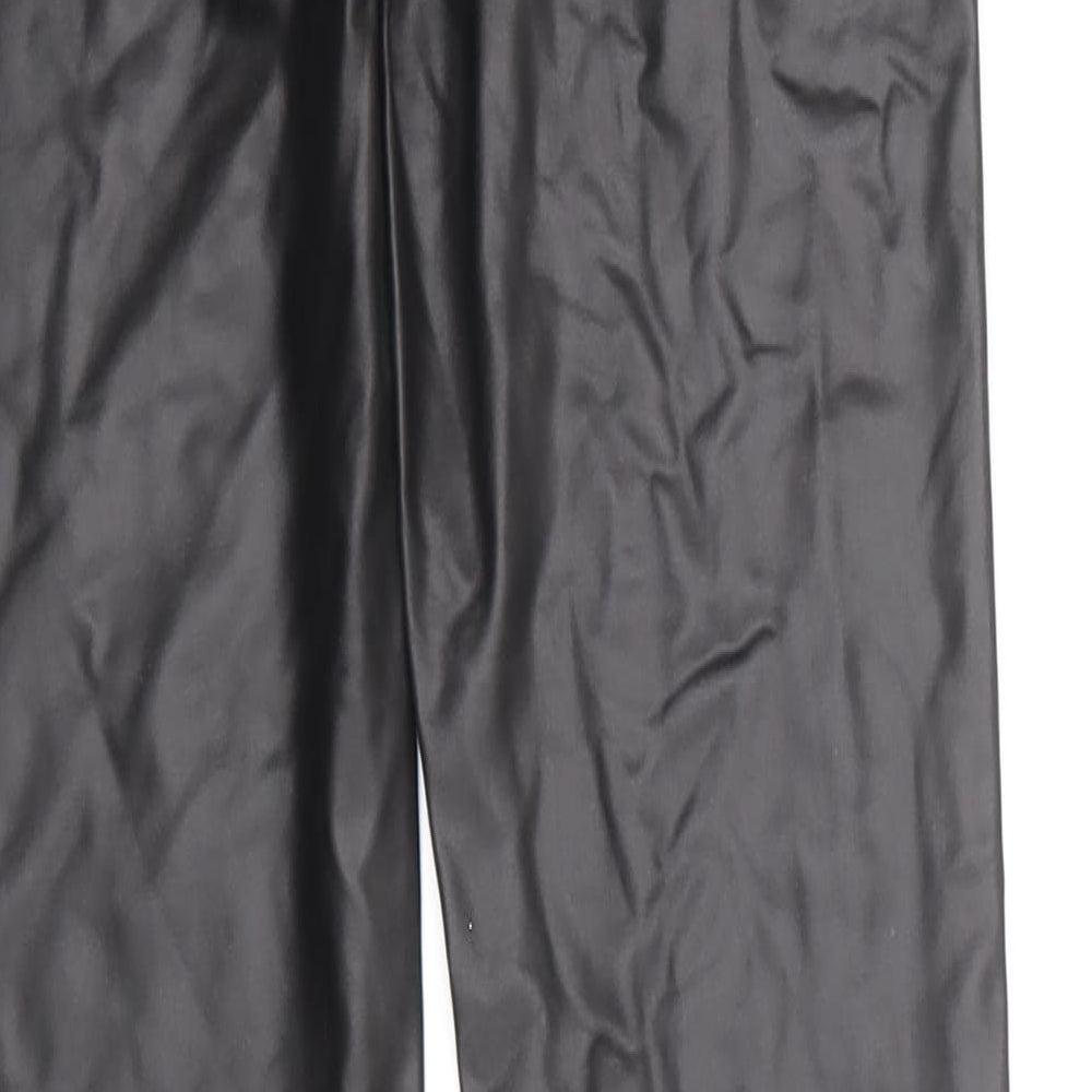 Atmosphere Womens Black Polyester Carrot Leggings Size 6 L28 in - Leather