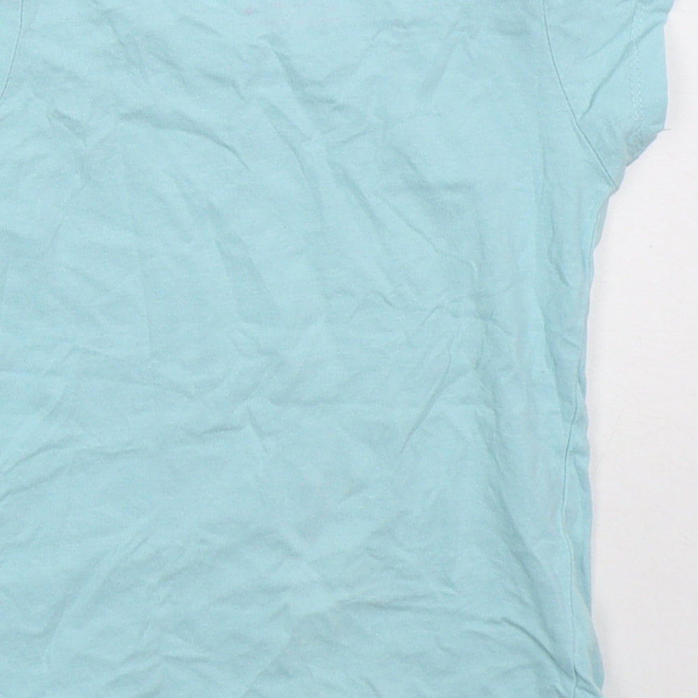 Primark Girls Blue Cotton Basic T-Shirt Size 3-4 Years Crew Neck Pullover - I Love Daddy