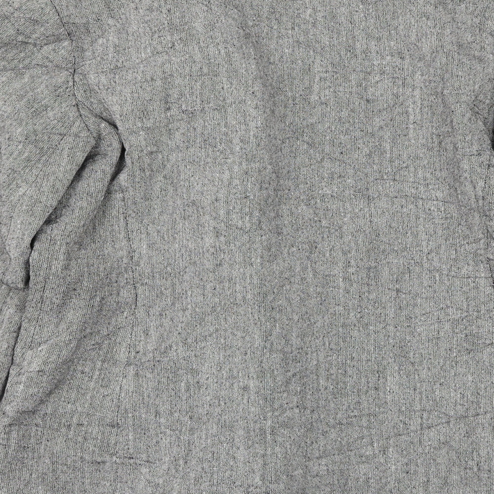 Preworn Womens Grey Jacket Blazer Size 12 Button