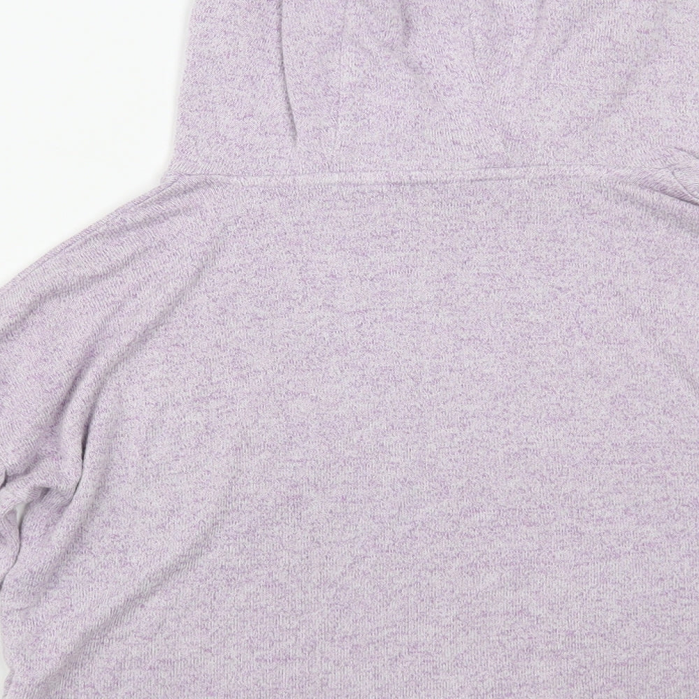 Marks and Spencer Girls Purple Viscose Pullover Hoodie Size 8-9 Years Pullover