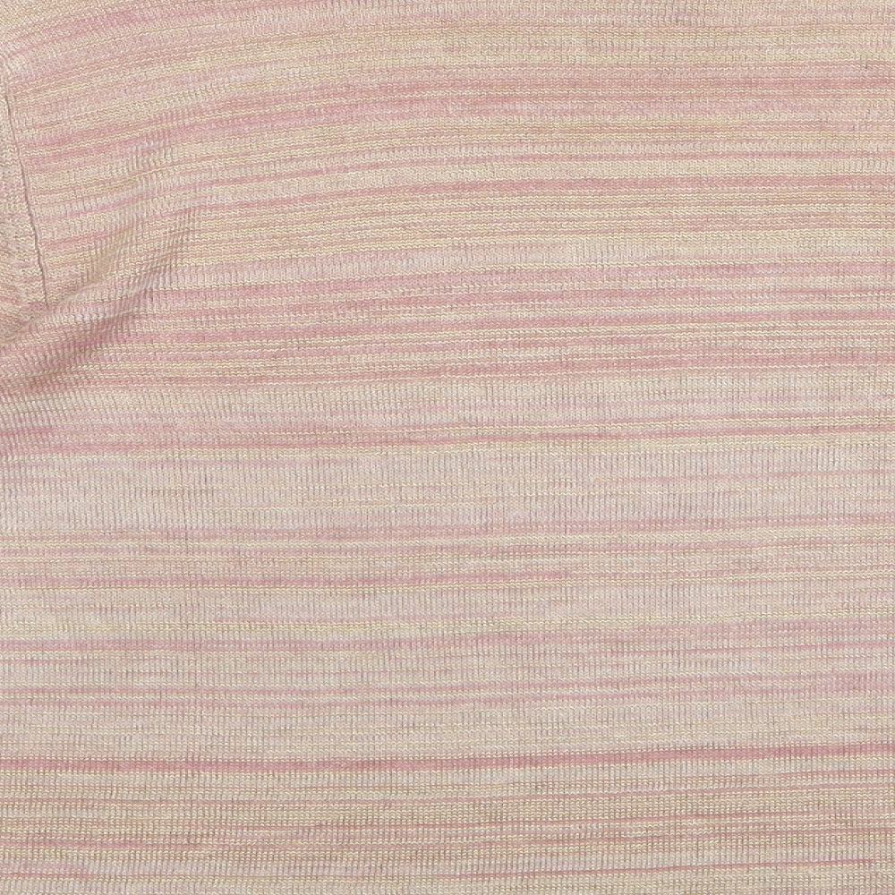 Marks and Spencer Womens Pink Round Neck Polyester Pullover Jumper Size 12