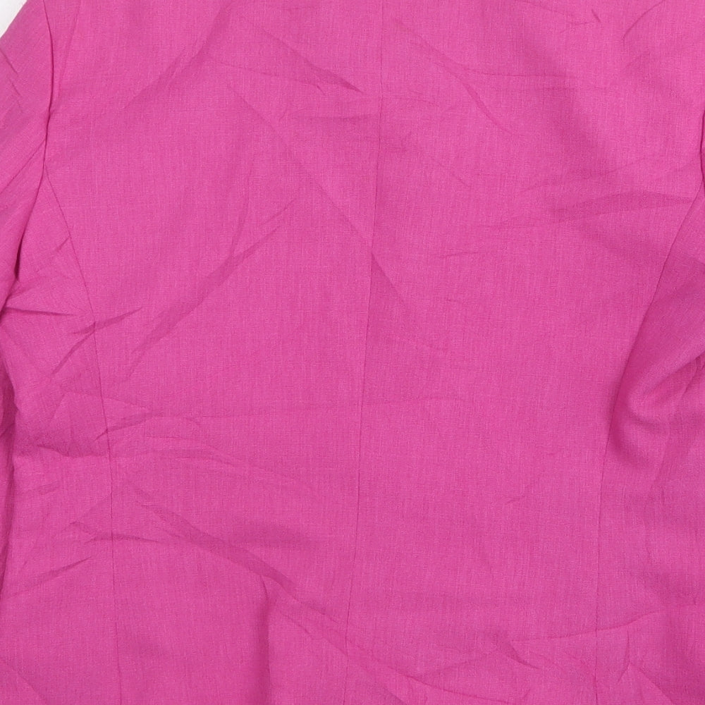 Marks and Spencer Womens Pink Polyester Jacket Suit Jacket Size 12