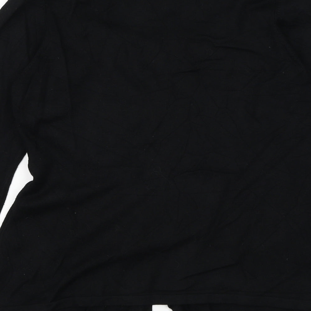 Marks and Spencer Womens Black Round Neck Viscose Cardigan Jumper Size 10
